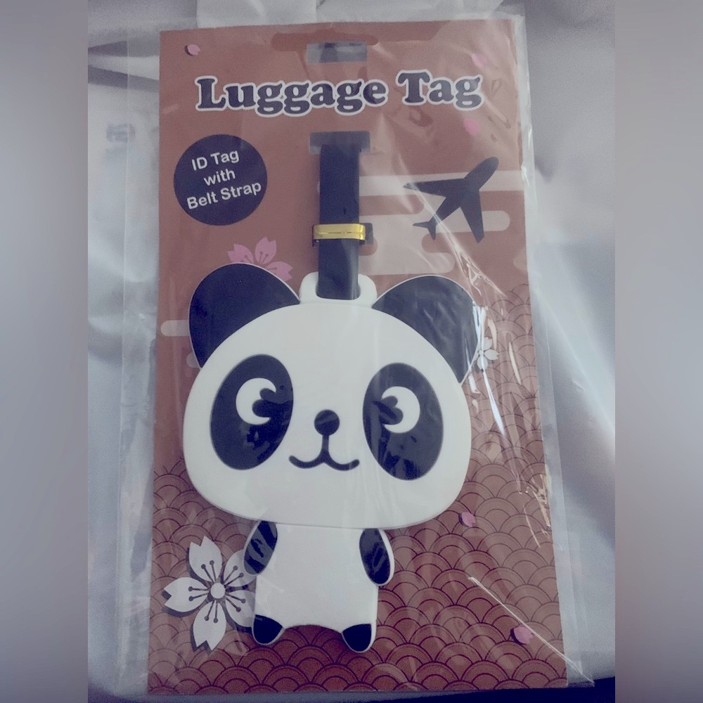 CUTE Panda Bear Luggage Tag Travel luggage bag back pack label NEW NWT